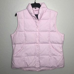 Land’s End Pink Puffy Vest Size Large